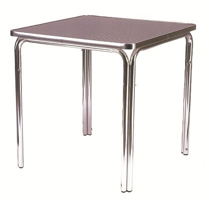 aluminium tables outdoor stacking bistro cafe square table alpha 800mm ref