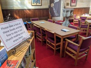 church furniture, library furniture, wooden chairs and tables, stacking church chairs, church armchairs