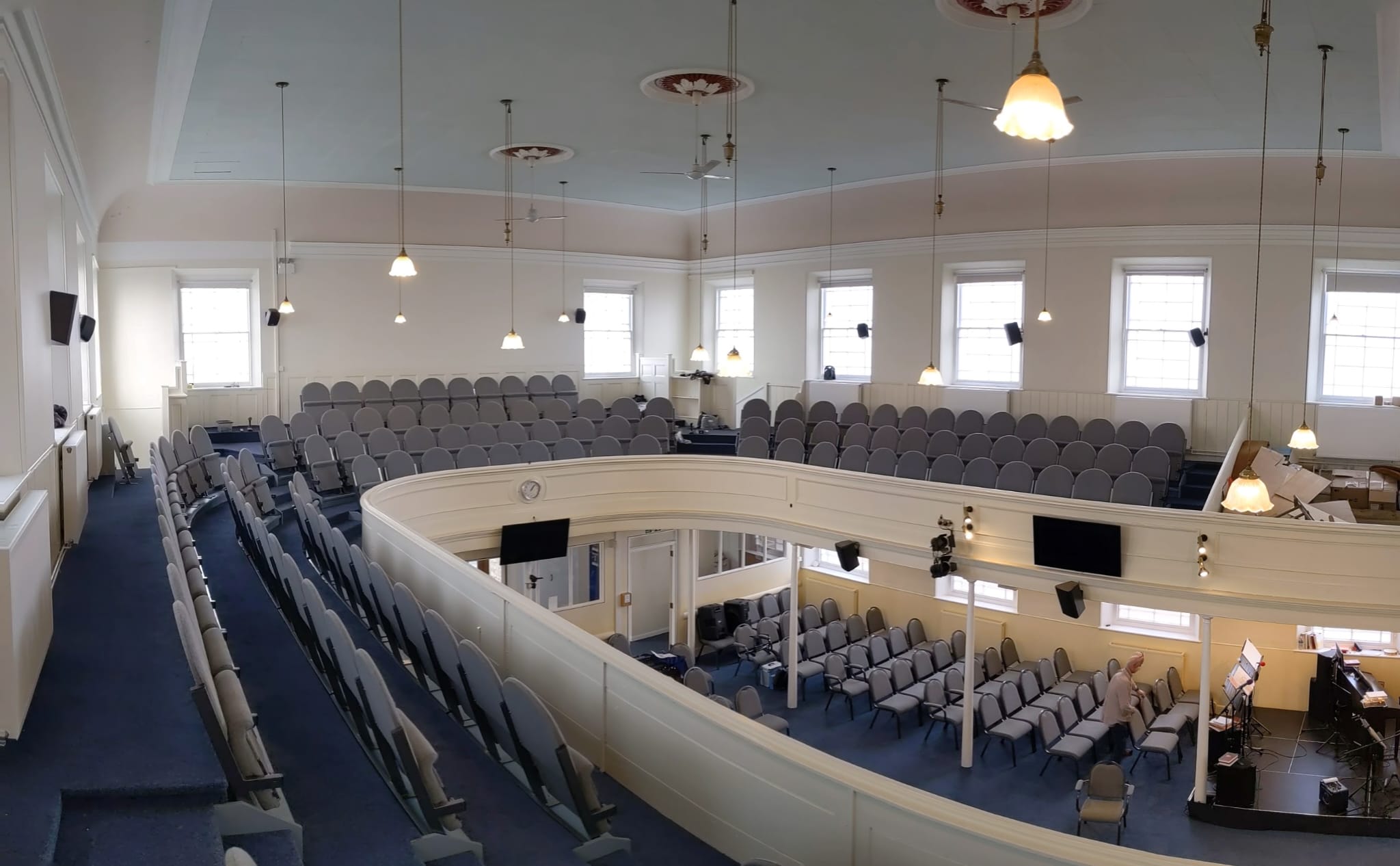 Beccles auditorium seating, church balcony chairs, cinema seating, conference chairs