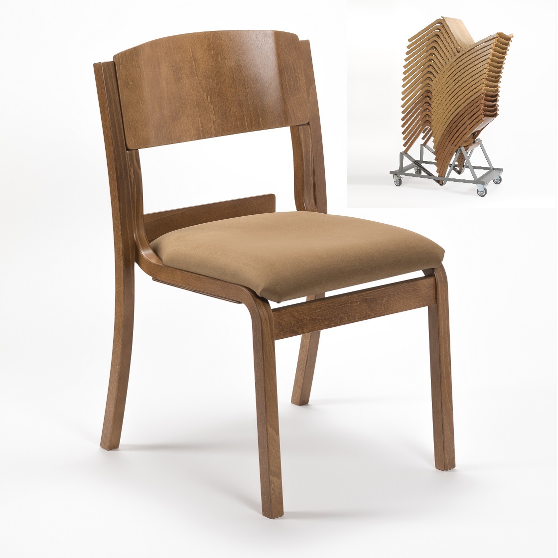 lightweight wooden high stacking chair