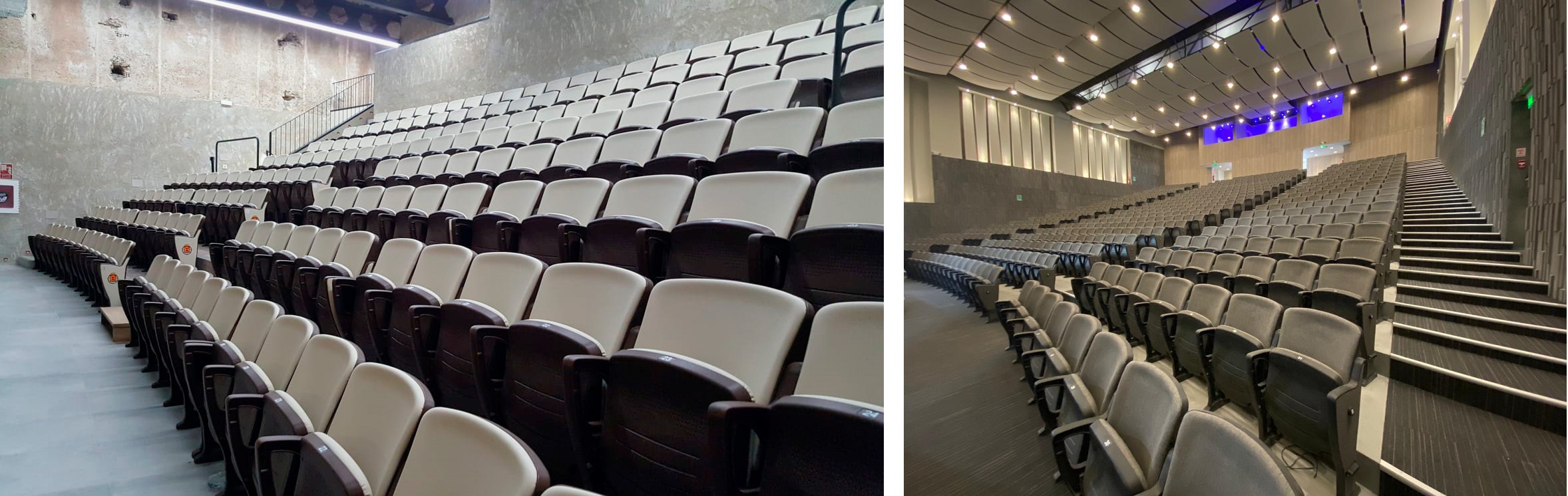 Tip-up seats, auditorium seating, fold down seats, theatre seats, fixed chairs
