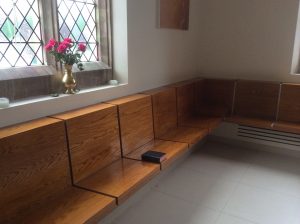 Bespoke upholstery, St Joseph's Church Gerrard's Cross. Alpha Furniture Church Chair Upholstery and Reupholstery Service