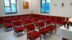 Bespoke upholstery, St Joseph's Church Gerrard's Cross. Alpha Furniture Church Chair Upholstery and Reupholstery Service