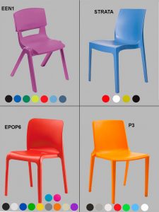 One-Piece Polypropylene Chairs