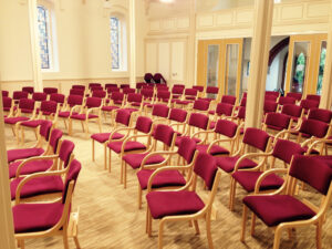 Lightweight Church Chairs at Romsey Church