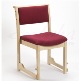 High Stacking Traditional Chapel and Church Upholstered Chair | Lightweight Wooden Chairs | A1H