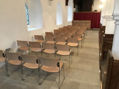 Stacking chairs, church chairs, wooden chairs, cathedral chairs