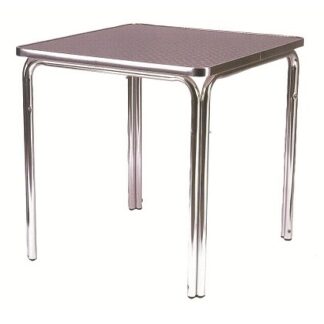 Stacking Double Legged Outdoor Aluminium Bistro Cafe Table - Square 700mm | Outdoor Tables | BTAS02
