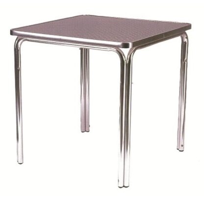 Stacking Double Legged Outdoor Aluminium Bistro Cafe Table - Square 700mm | All Other Tables | BTAS02
