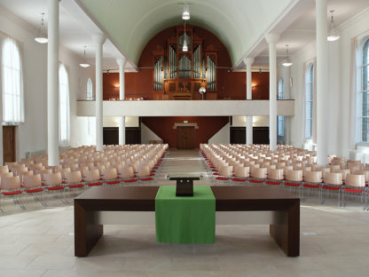 Canterbury Curvy Skid Base Stacking Contemporary Cathedral Chair | All By Function | CSBS