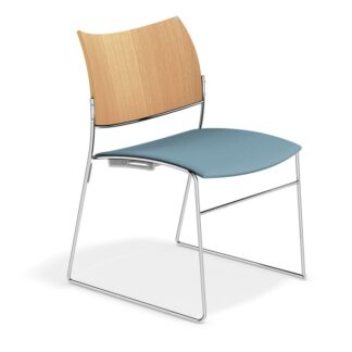 Canterbury Curvy Skid Base Stacking Contemporary Cathedral Chair | Church Chairs | CSPS