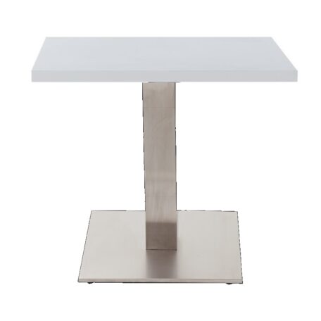NEVADA Brushed Steel Square Pedestal Base Coffee Table with Square or Round MFC Top | All Crematoria Extras | CT6-P