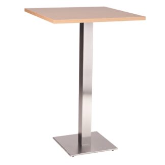 NEVADA Square Pedestal Base Poseur Table with Square or Round MFC Top | Cafe Tables | CT3T-P
