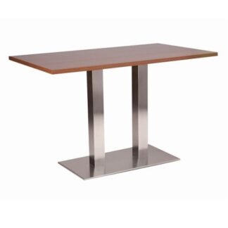 NEVADA Twin Pedestal Base Cafe/Dining Table with Rectangular MFC Top | Cafe Tables | CT3T-D