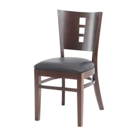 Cafe/Dining Solid Wood Chair With Vinyl Seat Pad | All By Function | BCW
