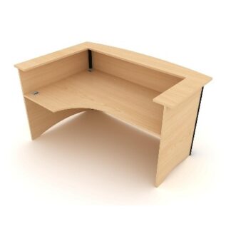 Bow Fronted Reception Desk with Left Hand Return | Office Furniture | EWRULH