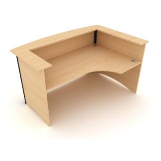 Bow Fronted Reception Desk with Right Hand Return | Office Furniture | EWRURH