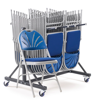 Package - 36 x F4E Chairs + 1 x LOW2 Trolley | All By Material | SB2M-Package