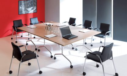 Folding Top Rectangular Conference Table 1600mm | Folding Meeting Tables | FLIBM02