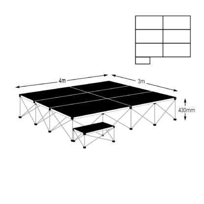 Gopak UltraLight Staging Choir Package 2 | Gopak Ultralight Staging Packages | GOPUSB