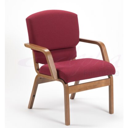 Comfortable Wooden Stacking Upholstered Bench Chair | All By Material | HB1WS