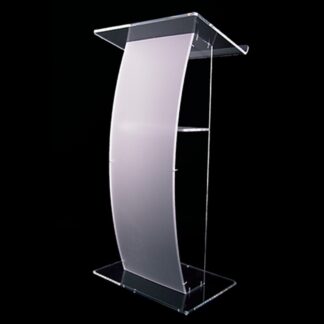 Modern Acrylic Perspex Lectern with Frosted Front Panel | Lecterns | LA03