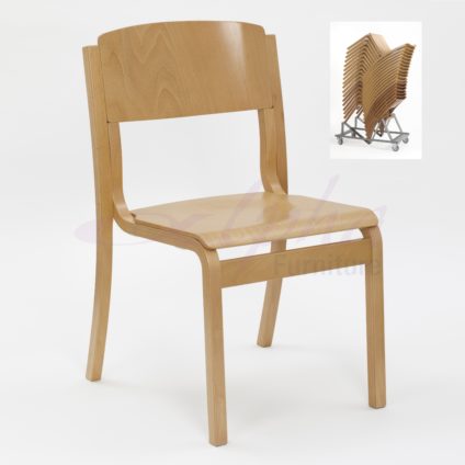 Alpha church chair, lightweight church chair, high density stacking chair, wooden chair