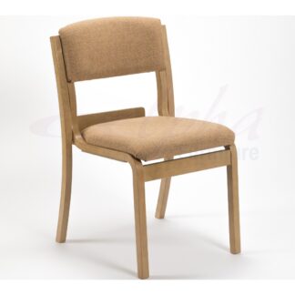 Lightweight Wooden High Stacking Upholstered Chair | Wooden Chapel Chairs | LAMSU