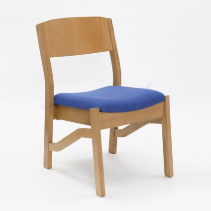 Belfast High Stacking Wooden Chair with Upholstered Seat | All By Material | LDH