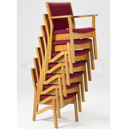 High Stacking Wooden Upholstered Chair | All By Material | LDL