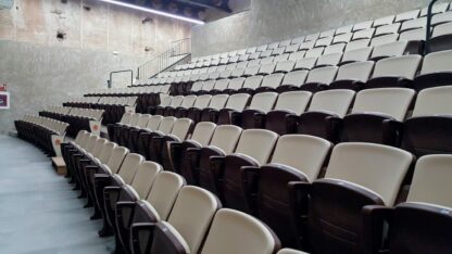 Tip-up seats, auditorium seating, fold down seats, theatre seats, fixed chairs