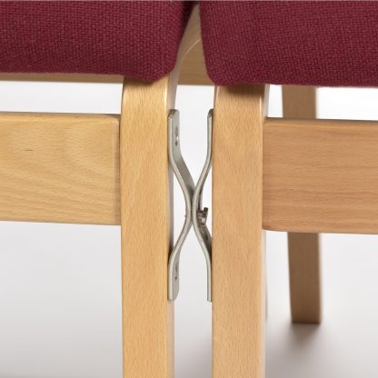 Comfortable Wooden Stacking Upholstered Bench Chair | All By Material | HB1WS