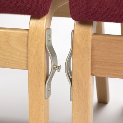 Comfortable Wooden Stacking Upholstered Bench Chair | All By Material | LAMSH