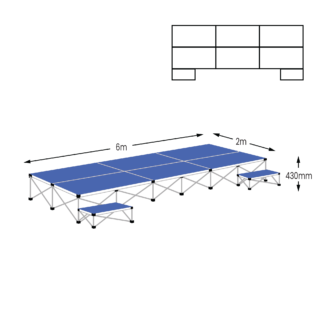 Gopak Ultralight Rectangular Staging Package - 15sqm | Gopak Ultralight Staging Packages | USPACK15