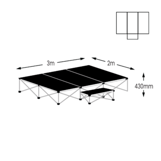 Gopak UltraLight Staging Choir Package 2 | Gopak Ultralight Staging Packages | USPACK24