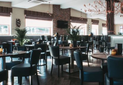 NEVADA Brushed Steel Single Pedestal Base Cafe/Dining Table with Rectangular MFC Top | All Crematoria Extras | CT3T-D