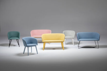 Modern Styled Tub Chair/Sofa with Wood or Metal Legs | Soft Reception Seating | 